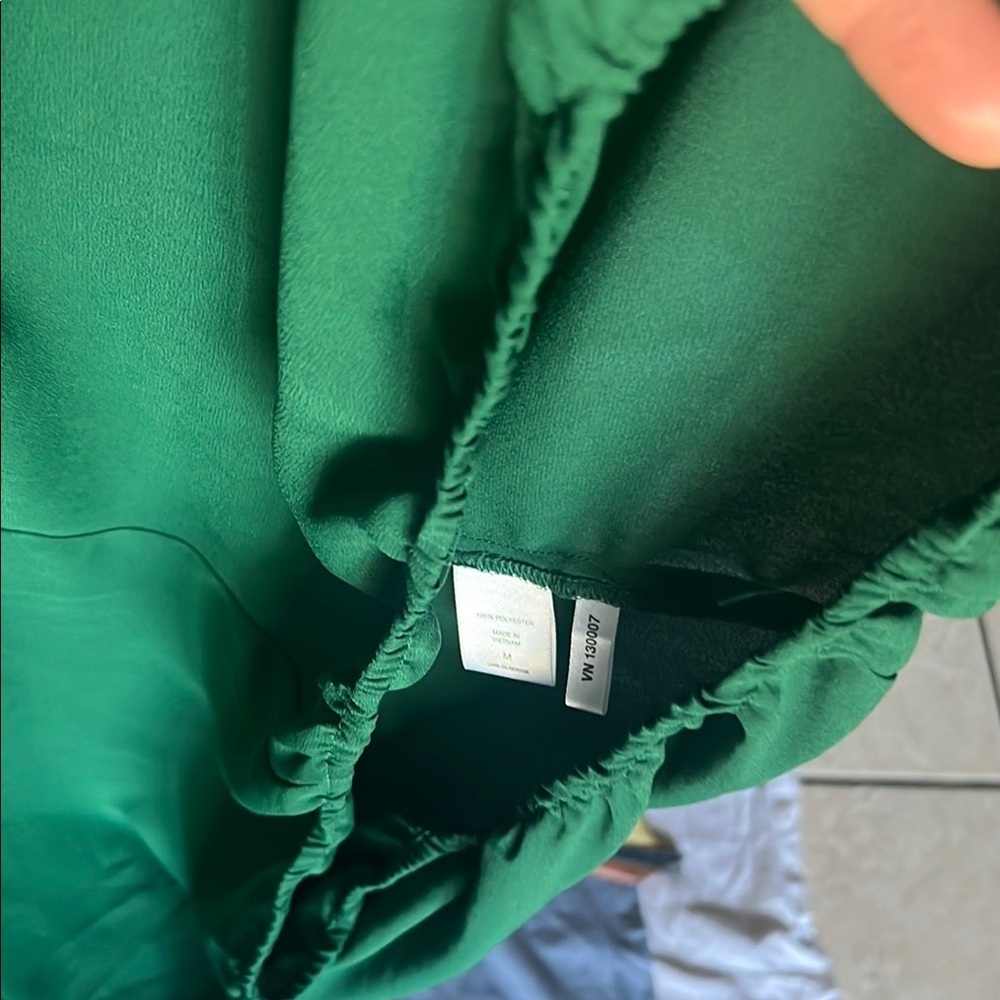 Soho Green and Gray Ruffled Raglan Blouse - Picture 4 of 6